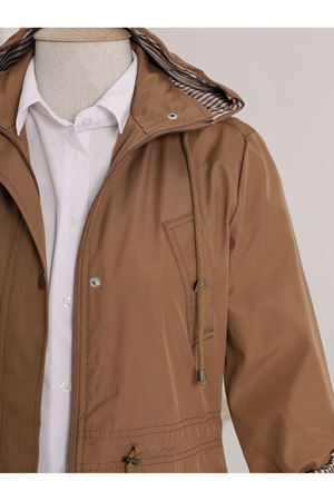 Astarı Çizgili Trençkot - Taba