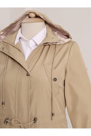 Astarı Çizgili Trençkot - Taş